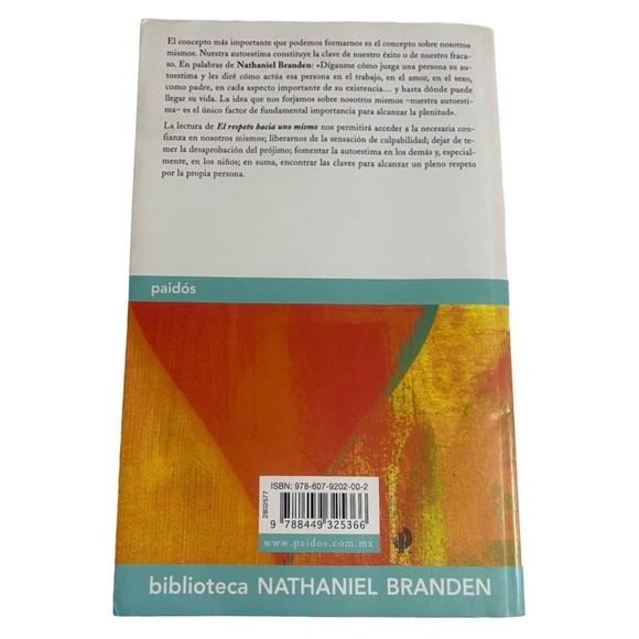 EL RESPETO HACIA UNO MISMO: COMO VENCER EL TEMOR By Nathaniel Branden Spanish Ed - Picture 2 of 10